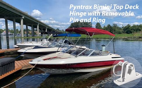 Bimini Top Deck Cheping مع دبوس وخاتم قابل للإزالة ، 316 من الفولاذ المقاوم للصدأ ، يسهل تثبيته ومثالية لأنواع القوارب المختلفة (4 عبوات) in Kuwait