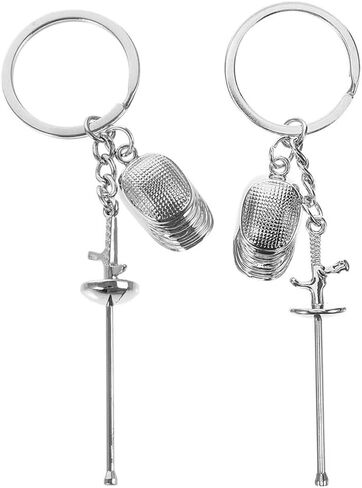 BESPORTBLE Mini Fencing Keychain, 2Pcs Sports Keychain Fencing Backpacks Charm Keychains Hanging Bag Key Ring Small Fencing Pendant Sports Souvenir Fencing Fans in Saudi Arabia