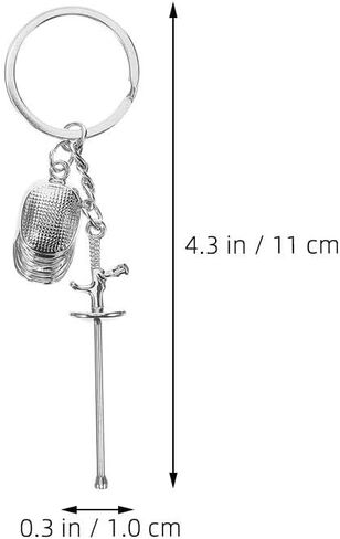 BESPORTBLE Mini Fencing Keychain, 2Pcs Sports Keychain Fencing Backpacks Charm Keychains Hanging Bag Key Ring Small Fencing Pendant Sports Souvenir Fencing Fans in Saudi Arabia
