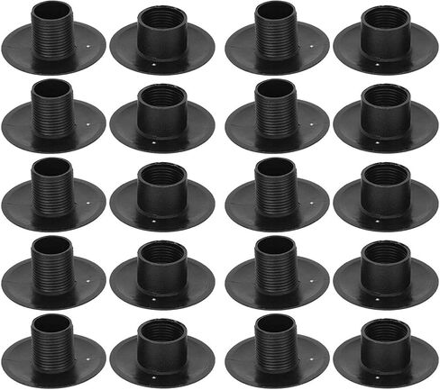 10 Pair of Foosball Machine Bushings,Threaded Structure Foosball Table Parts, Light Weight Table Football Bushings Rods, Black in Saudi Arabia