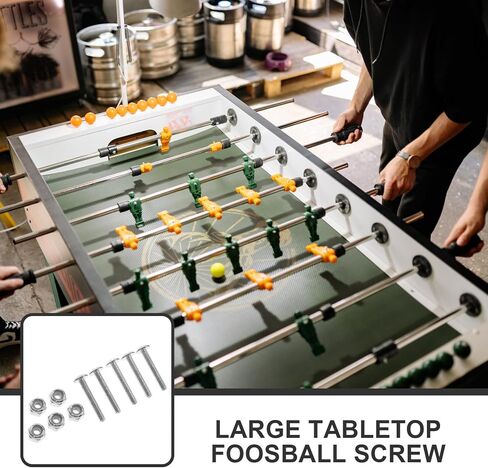 Kisangel 12pcs Foosball Table Screws Nuts Stability Bolts Foosball Table Fastener Tool for Stainless Steel Accessory in Saudi Arabia