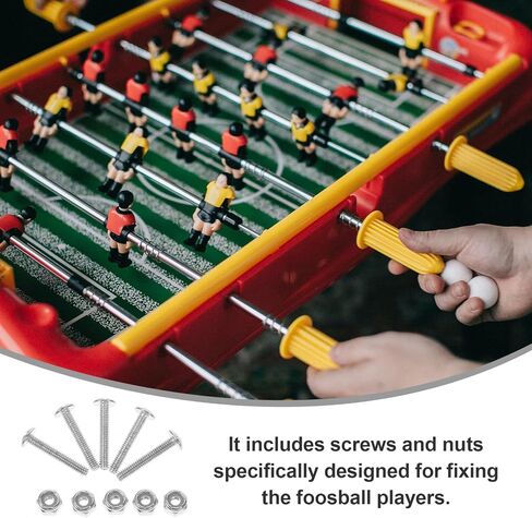 Kisangel 12pcs Foosball Table Screws Nuts Stability Bolts Foosball Table Fastener Tool for Stainless Steel Accessory in Saudi Arabia
