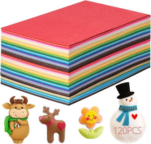 Simetufy 8 x 12 Inch Felt Sheets for Crafts, 40 Pcs Non-Woven Felt Squares, Stiff Sheets for School Projects, Decoration, 40 Assorted Colors (20 x 30cm) in Saudi Arabia