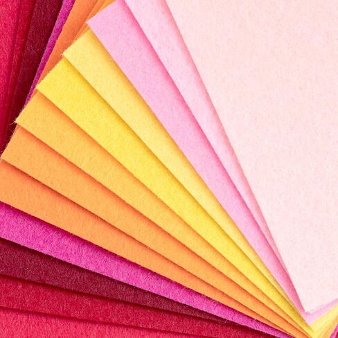 Simetufy 8 x 12 Inch Felt Sheets for Crafts, 40 Pcs Non-Woven Felt Squares, Stiff Sheets for School Projects, Decoration, 40 Assorted Colors (20 x 30cm) in Saudi Arabia