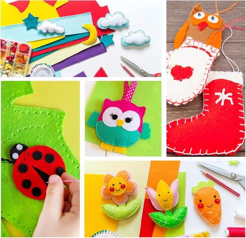 Simetufy 8 x 12 Inch Felt Sheets for Crafts, 40 Pcs Non-Woven Felt Squares, Stiff Sheets for School Projects, Decoration, 40 Assorted Colors (20 x 30cm) in Saudi Arabia