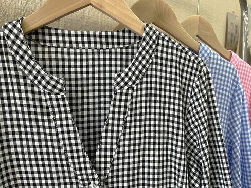 UTCOCO للسيدات 2025 ربيع الصيف فستان قميص منقوش بلود 3/4 نفخة الأكمام زر أسفل فستان MIDI غير الرسمي مع جيوب in Kuwait