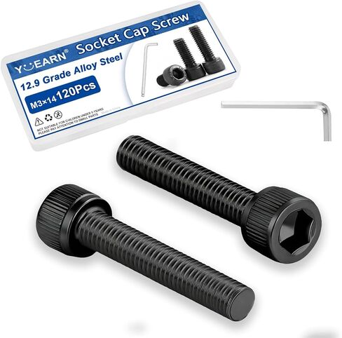 60Pcs M3x30mm Hex Socket Head Cap Screws Bolts,12.9 Alloy Steel Black Oxide,Allen Drive, Full Thread,with Hex Wrench, for Truck Suspension in Saudi Arabia