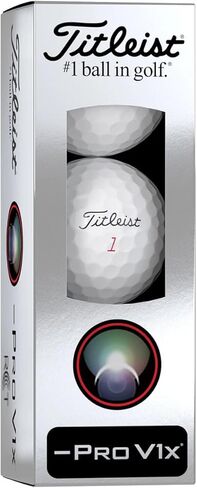 Titleist Pro V1x Left Dash RCT Golf Ball, 1 Dozen USA Direct Import (Radar Ballistic Measure), Trackman, Pack of 12 in Saudi Arabia