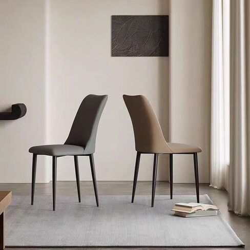 Office Chair Italian Dining Chair Home Modern Simple Light Luxury Cream Style Stool Hotel Metal Minimalist Chair Home Office Desk Chairs in Saudi Arabia