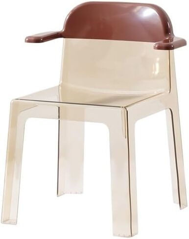 Office Chair Transparent Dining Chair Nordic Home Armrest Creative Fun Backrest Chair Restaurant Chair Home Office Desk Chairs in Saudi Arabia