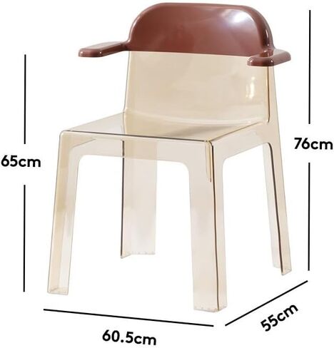 Office Chair Transparent Dining Chair Nordic Home Armrest Creative Fun Backrest Chair Restaurant Chair Home Office Desk Chairs in Saudi Arabia