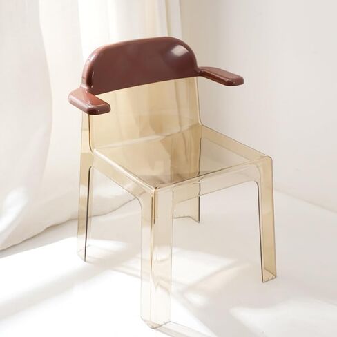 Office Chair Transparent Dining Chair Nordic Home Armrest Creative Fun Backrest Chair Restaurant Chair Home Office Desk Chairs in Saudi Arabia