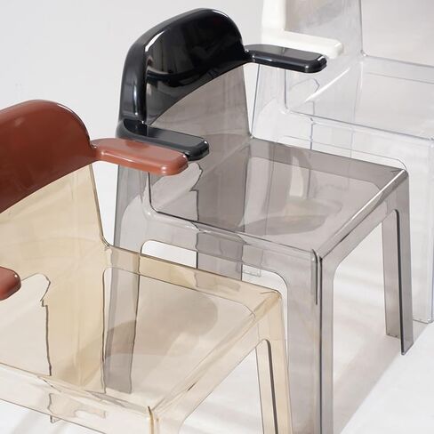 Office Chair Transparent Dining Chair Nordic Home Armrest Creative Fun Backrest Chair Restaurant Chair Home Office Desk Chairs in Saudi Arabia