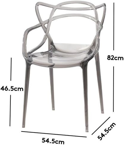 Office Chair Modern Transparent Crystal Dining Chair Simple Home Backrest Nordic Plastic Creative Stool Light Luxury Home Office Desk Chairs in Saudi Arabia