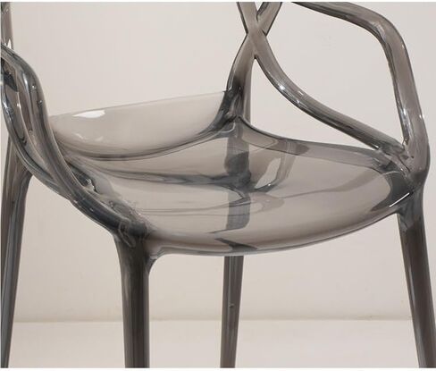 Office Chair Modern Transparent Crystal Dining Chair Simple Home Backrest Nordic Plastic Creative Stool Light Luxury Home Office Desk Chairs in Saudi Arabia