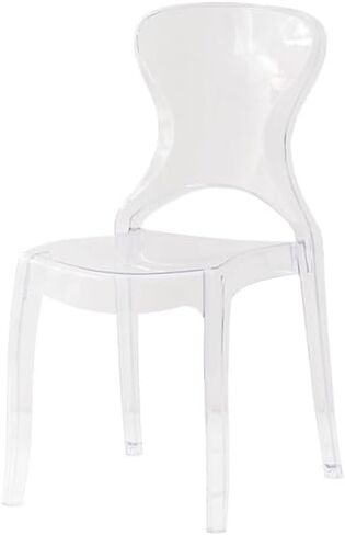 Office Chair Nordic Transparent Dining Chair Creative Plastic Back Stackable Cafe Armchair Negotiation Home Office Desk Chairs in Saudi Arabia