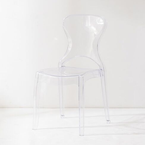 Office Chair Nordic Transparent Dining Chair Creative Plastic Back Stackable Cafe Armchair Negotiation Home Office Desk Chairs in Saudi Arabia