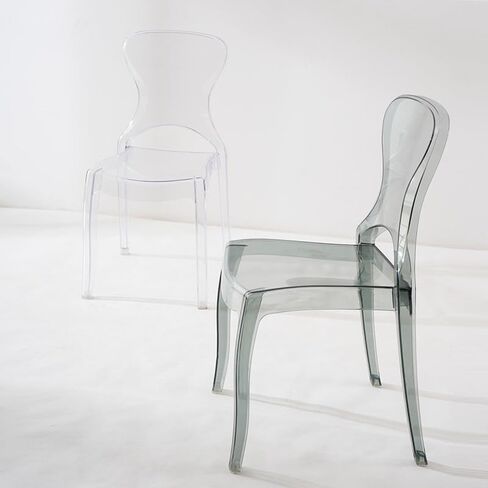 Office Chair Nordic Transparent Dining Chair Creative Plastic Back Stackable Cafe Armchair Negotiation Home Office Desk Chairs in Saudi Arabia