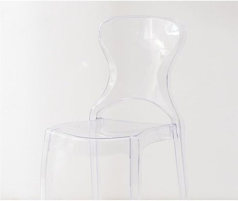 Office Chair Nordic Transparent Dining Chair Creative Plastic Back Stackable Cafe Armchair Negotiation Home Office Desk Chairs in Saudi Arabia
