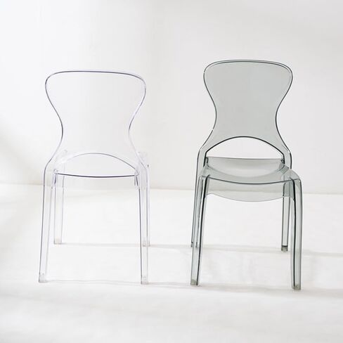 Office Chair Nordic Transparent Dining Chair Creative Plastic Back Stackable Cafe Armchair Negotiation Home Office Desk Chairs in Saudi Arabia