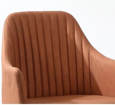 Office Chair Modern Minimalist Dining Chair, Home Reclining Chair, Leather Steel Frame Chair with Armrests, Reception Chair Home Office Desk Chairs in Saudi Arabia