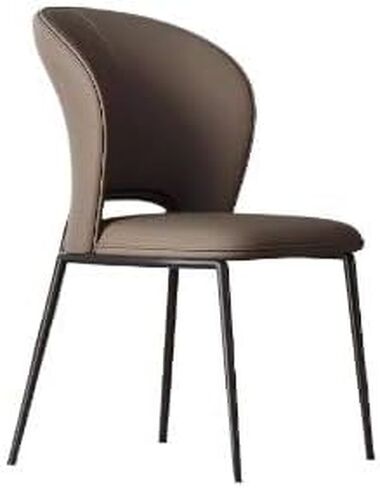 Office Chair Simple Modern Italian Style Metal Leather Dining Chair Restaurant Home Soft Back Chair Home Office Desk Chairs in Saudi Arabia