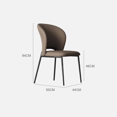 Office Chair Simple Modern Italian Style Metal Leather Dining Chair Restaurant Home Soft Back Chair Home Office Desk Chairs in Saudi Arabia