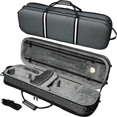 Mi & Vi Avanti Series Case Hard Violin Case (الحجم الكامل)-قضية حقيبة الظهر الكمان للسفر لـ 4/4 من الكمان الحجم ، NF-5250 (الأزرق) in Kuwait
