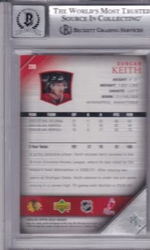 Beckett Mint 10 2005-06 Upper Deck Young Guns Duncan Keith Signed Rookie 7099481 - Hockey Slabbed Autographed Rookie Cards in Saudi Arabia