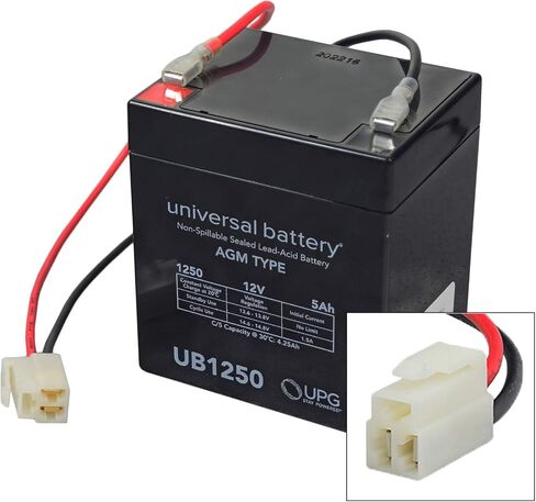 AlveyTech 12 Volt Battery Pack for the Razor Power Rider 360 Electric 3-Wheeler Bike (5 Ah, with Harness) - Replacement Single Premium Rechargeable AGM Batteries with Wiring Harness in Saudi Arabia