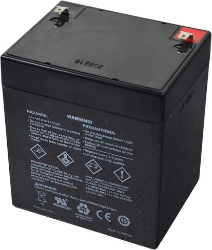 AlveyTech 12 Volt Battery Pack for the Razor Power Rider 360 Electric 3-Wheeler Bike (5 Ah, with Harness) - Replacement Single Premium Rechargeable AGM Batteries with Wiring Harness in Saudi Arabia