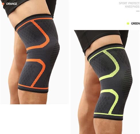 KM Outdoor&Sports 1 Pair Knee Support Compression Sleeve Running Sports Protective Knee Pads (Black, X-Large) in Saudi Arabia
