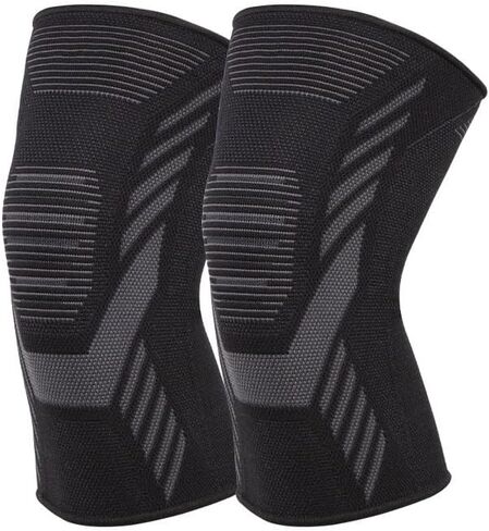 Exercise, Protection Four-Sided Stretch Knitted Nylon Knee Pads for Running Silicone Knee Pads for Men Women for Fitness, Cycling, Running, Playing Football in Saudi Arabia