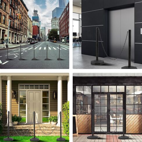 6 حزمة مرور مرور الحزمة مرتبة بعد المخاريط ، وظيفة Stanchion البلاستيكية بوست مع قاعدة قابلة للملء وسلاسل 5.4 قدم ، والسيطرة على مراقبة موقف السيارات لبناء مواقف السيارات ، والكراجات in Kuwait