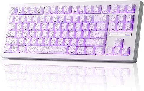 ZORNHER ZH870 Wireless Mechanical Gaming Keyboard,80% Black Custom Creamy Sound Keyboard with Shine Though Lighning IMD Keycaps,Pre-lubed Linear Switches,Hot-Swappable,RGB Backlit in Kuwait