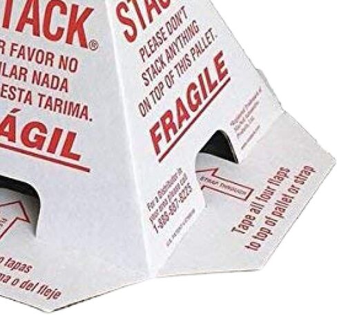 Primepack No Stack Pallet Cones | Safe Shipping and Handling Alerts | White/Red | English, Spanish, French | 50 Pack in Kuwait