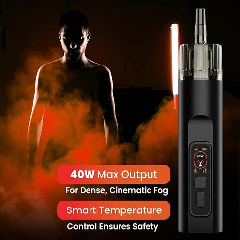 آلة الضباب المحمولة - 18W شحن سريع وآلة دخان صغيرة 40 واط ， للتصوير الفوتوغرافي/حفلات الزفاف/حفلات الهالوين/الأنشطة الخارجية إضافة سحر غير محدود إلى جوك في الموقع in Kuwait