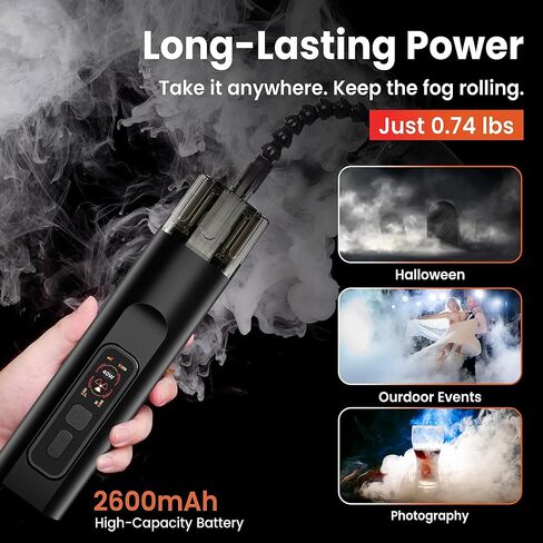 آلة الضباب المحمولة - 18W شحن سريع وآلة دخان صغيرة 40 واط ， للتصوير الفوتوغرافي/حفلات الزفاف/حفلات الهالوين/الأنشطة الخارجية إضافة سحر غير محدود إلى جوك في الموقع in Kuwait