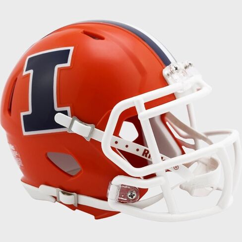 إلينوي قتال إيليني أورانج NCAA RIDDELL SPEED MINI FOURIBLE خوذة in Saudi Arabia