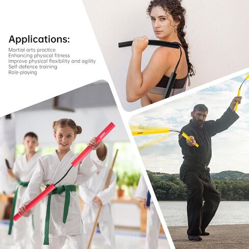 سلك مطاط الرغوة الآمن Nunchakus Karate Nunchucks تم ترقيته لممارسة المبتدئين وتدريب 2 حزمة in Saudi Arabia