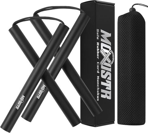 سلك مطاط الرغوة الآمن Nunchakus Karate Nunchucks تم ترقيته لممارسة المبتدئين وتدريب 2 حزمة in Saudi Arabia