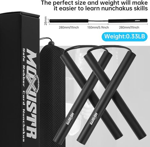 سلك مطاط الرغوة الآمن Nunchakus Karate Nunchucks تم ترقيته لممارسة المبتدئين وتدريب 2 حزمة in Saudi Arabia
