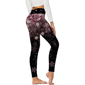 Print Leggings for Women High Waist No See Through Tummy Control Tights Stretch Skating Running Cycling Yoga Pants in Kuwait