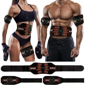 Electronic Muscle Stimulator, Abs Stimulator Muscle Toner, Ab Machine Trainer for All Body, Rechargeble for Fitness Strength Training Workout Equipment for Men and Women(Waist + Arms) in Saudi Arabia