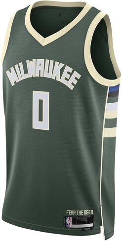 Damian Lillard Milwaukee Bucks NBA Kids Youth 8-20 Green Icon Edition Swingman Jersey in Saudi Arabia