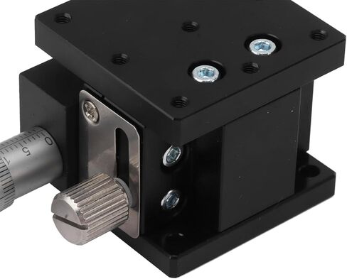 Micrometer Manual Linear Stage LZ40 Bearing Sliding Table, Aluminum Alloy, 10mm Stroke Displacement Trimming, 19.6N Load, Table Cross Roller for Precise Positioning, 40x40mm in Saudi Arabia