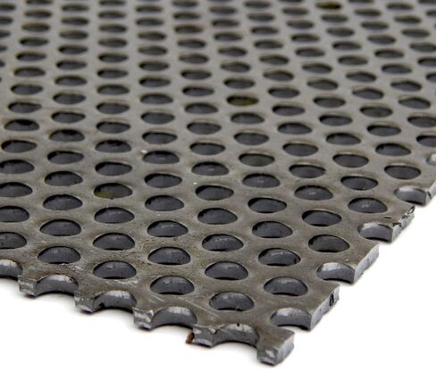 A36 Carbon Steel Perforated Sheet, Unpolished (Mill) Finish, Hot Rolled, Staggered 0.5" Holes, ASTM A36, 0.12" Thickness, 11 Gauge, 24" Width, 48" Length, 0.6875" Center to Center, OnlineMetals in Saudi Arabia