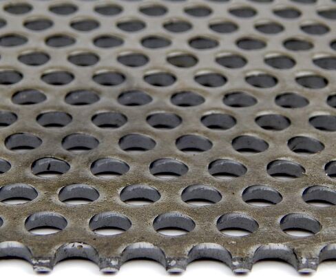 A36 Carbon Steel Perforated Sheet, Unpolished (Mill) Finish, Hot Rolled, Staggered 0.1875" Holes, ASTM A36, 0.036" Thickness, 20 Gauge, 12" Width, 48" Length, 0.25" Center to Center, OnlineMetals in Saudi Arabia