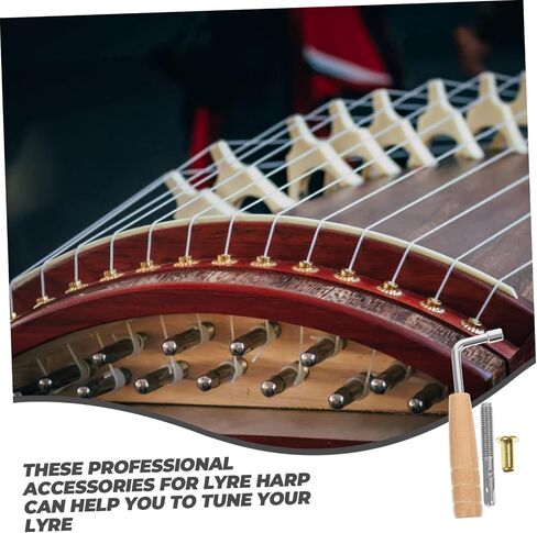 Milisten 1 Set Professional Lyre Pegs with Tuning Wrench Durable Lyre String Pegs for Easy Installation and Reliable Performance Essential Accessories in Saudi Arabia
