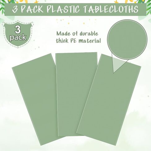 3pack sage sage blasty titleloths for stables stables ، tableoth tableoth green flight ، sage sage green table for bridal bridal deplate barty decorts ، 54 × 108inch in Kuwait